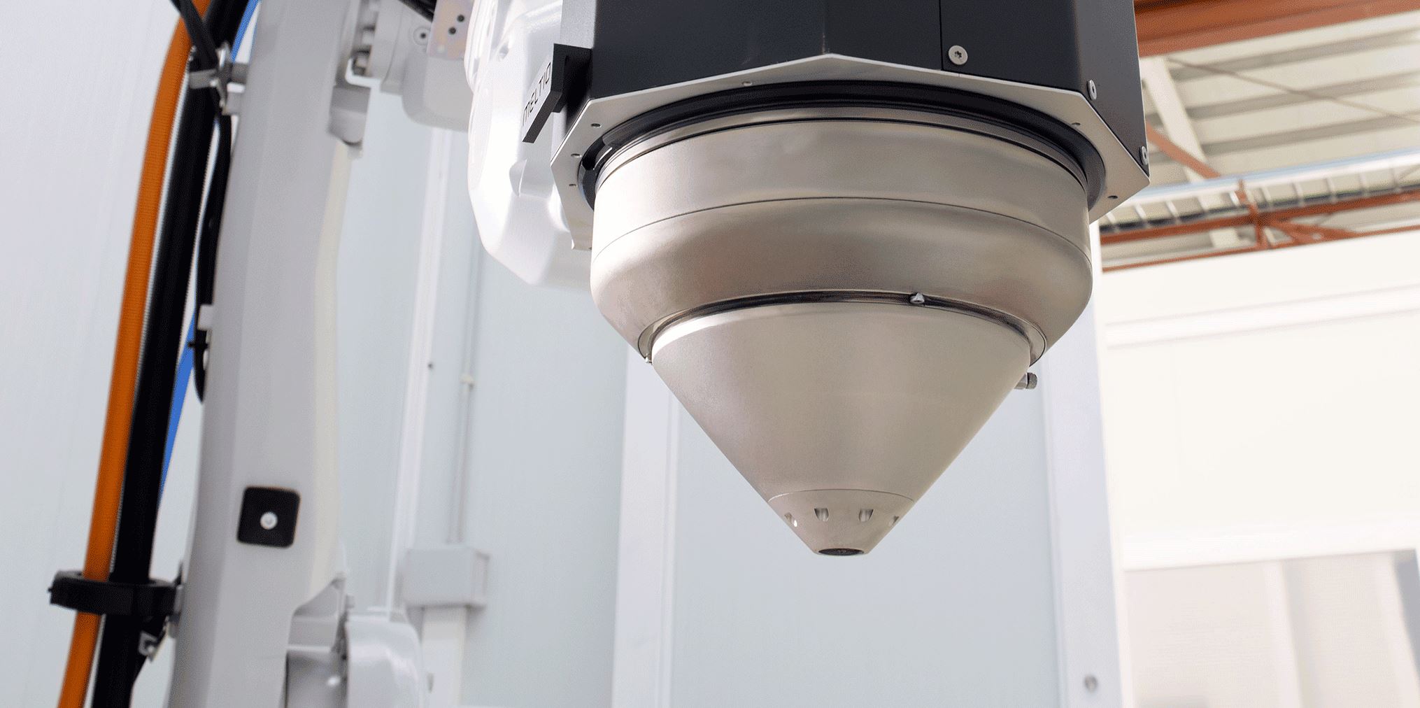 Meltio Wire Laser Druckkopf am Roboterarm