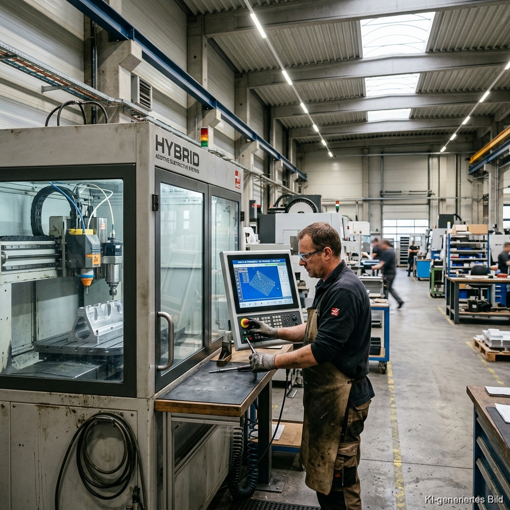 Cover Hybride Fertigung: CNC und 3D-Druck verschmelzen