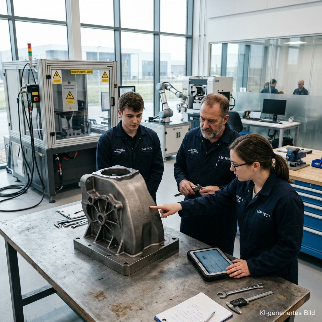 Cover Laser-Schock-Härten (Laser Peening) von 3D-Druck-Teilen