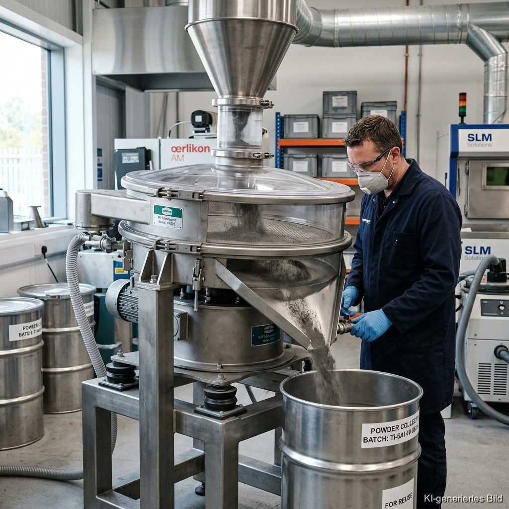 Cover Recycling von Metallpulver (Sieving & Blending)