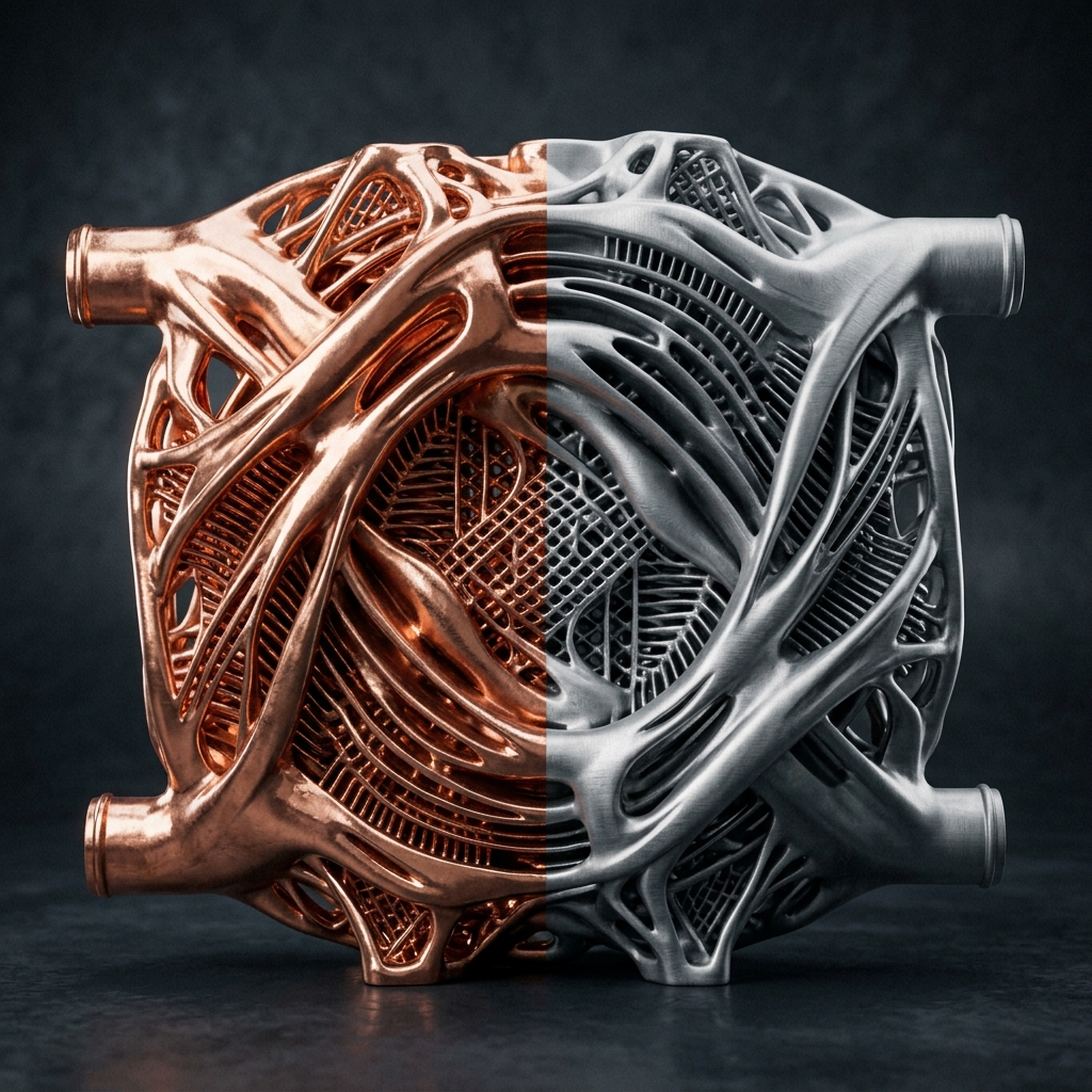 Wärmetauscher im 3D-Druck: Reines Kupfer vs. Aluminium