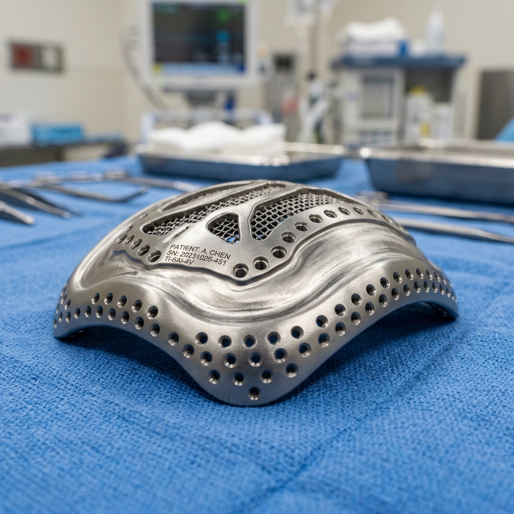 Schädelimplantat aus Titan (Patientenspezifisch)