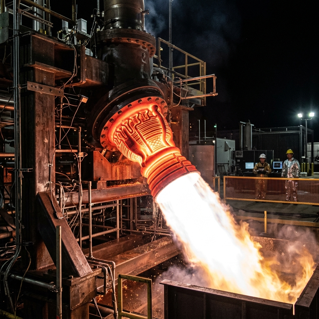 Static Fire Test: Inconel 718 Raketendüse
